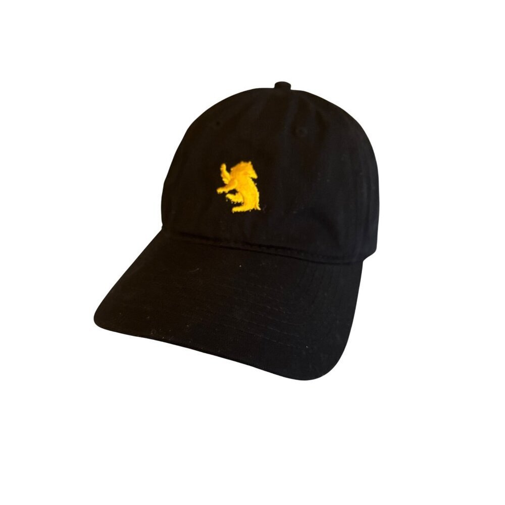 Harry Potter Hufflepuff Adjustable Black Baseball Cap - One Size Fits Most